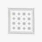 Nordic Star & Geometric Patterned Placemat (Silver/Grey)