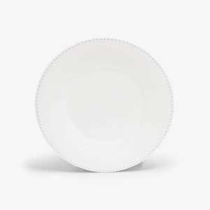 Classic White Coupe Plate with Beaded Rim